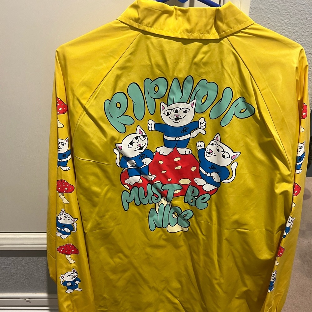 Rip N Dip, Men’s Size XL, Yellow Mushroom “Must Be Nice” Windbreaker